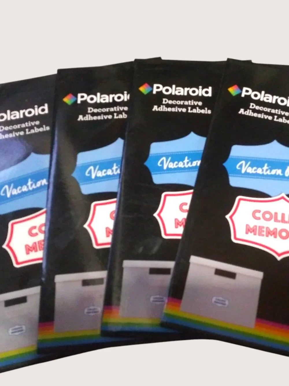 Lot 8 Polaroid Decorative Adhesive Labels Round Blank Tags Craft Gift Storage
